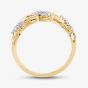 9ct Yellow Gold 0.10ct Diamond Open Hearts Ring TH014821R