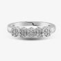 9ct White Gold 0.50ct Diamond Flower Cluster Ring THR19157-25 (WG)