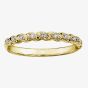 9ct Yellow Gold 0.08ct Diamond Rope Half Eternity Ring CH565YG-10