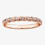 9ct Rose Gold 0.08ct Diamond Rope Half Eternity Ring CH565RG-10