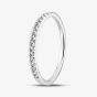 9ct White Gold 0.15ct Diamond Pavé Set Half Eternity Ring TH014834R