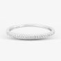 9ct White Gold 0.08ct Diamond Pavé Set Half Eternity Ring TH014835R
