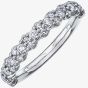 9ct White Gold 0.42ct Diamond Fancy Half Eternity Ring 50J55WG/42-18