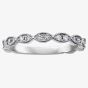 9ct White Gold 0.20ct Diamond Ellipse Half Eternity Ring 50J51WG/20-10