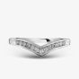 9ct White Gold 0.12ct Diamond Wishbone Half Eternity Ring TH014844R