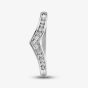 9ct White Gold 0.12ct Diamond Wishbone Half Eternity Ring TH014844R