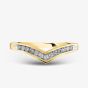 9ct Yellow Gold 0.12ct Diamond Wishbone Half Eternity Ring TH014846R