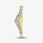 9ct Yellow Gold 0.12ct Diamond Wishbone Half Eternity Ring TH014846R