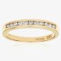 9ct Yellow Gold 0.25ct Diamond Channel Set Half Eternity Ring PR03626Y