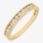 9ct Yellow Gold 0.25ct Diamond Channel Set Half Eternity Ring PR03626Y