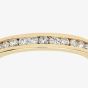 9ct Yellow Gold 0.25ct Diamond Channel Set Half Eternity Ring PR03626Y