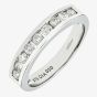 9ct White Gold 0.50ct Diamond Channel Set Half Eternity Ring PR03701W