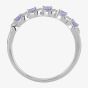 9ct White Gold Tanzanite And Diamond Twist Half Eternity Ring OJR0216-T2A 