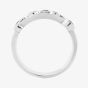 9ct White Gold Multi-stone Bubble Ring DR360W