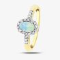 9ct Opal and Diamond Cluster Ring DOR341
