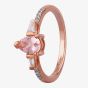 9ct Rose Gold Pear-cut Morganite and Diamond Ring OJS0011R-MO