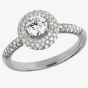 Arctic Circle Diamonds 18ct White Gold 1.03ct Round Brilliant Diamond Cluster Ring UKR11027