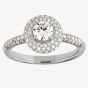 Arctic Circle Diamonds 18ct White Gold 1.03ct Round Brilliant Diamond Cluster Ring UKR11027