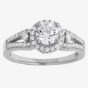 Arctic Circle Diamonds 18ct White Gold 1.01ct Round Brilliant Diamond Cluster Ring UKR11008/100