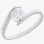 Arctic Circle Diamonds 18ct White Gold 0.70ct Tension Set Solitaire Twist Ring UKR10999/70