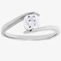Arctic Circle Diamonds 18ct White Gold 0.70ct Tension Set Solitaire Twist Ring UKR10999/70
