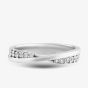 Platinum 0.10ct Brilliant Cut Diamond Crossover Ring 10311/PL/DQ10