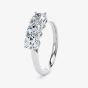 Platinum 0.50ct Brilliant Cut Diamond Trilogy Ring M3R02-020-050-PT-G-SI1