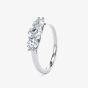  Platinum 0.50ct Brilliant Cut Diamond 3 Stone Trilogy Ring M3R01-025-050-PT-G-SI1