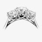 1888 Collection Platinum Brilliant Cut 1.52ct Diamond Trilogy Ring R3-145