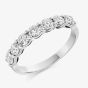 Platinum 1.00ct Claw Set Round Brilliant Half Eternity Ring HET1494 PLAT