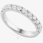 Platinum Claw-set Diamond Scalloped Half Eternity Ring E32323/50/PLT