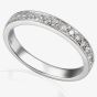 Platinum Pavé-set Diamond Vintage Half Eternity Ring E26123/30/PLT
