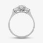 Platinum 0.75ct Brilliant Cut Diamond Three Stone Ring 10527/PL/DQD75