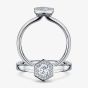Geoghegan Chapiteau Platinum & Diamond 0.54ct Hexagonal Shape Cluster Ring CHA6/P