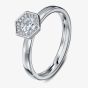 Geoghegan Chapiteau Platinum & Diamond 0.38ct Hexagonal Shape Cluster Ring CHA1/P