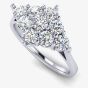 Platinum 1.50ct Nine Stone Diamond Cluster Ring 10359/PL/DQ10