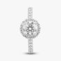 Platinum 1.30ct Brilliant Cut Diamond Shoulder Set Halo Ring M07280R PT950/24-01-645