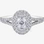 Platinum 1.07ct Oval Diamond Cluster Ring 31065WG/100