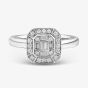  Platinum 0.37ct Diamond Multi-Cut Cluster Ring 30329PLT N