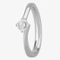Signature Collection Platinum Four Claw Diamond Twist Solitaire Ring RI-137(.30CT PLUS)