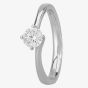 Signature Collection Platinum Four Claw Diamond Twist Solitaire Ring RI-137(.50CT PLUS)