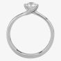 Signature Collection Platinum Four Claw Diamond Twist Solitaire Ring RI-137(.50CT PLUS)
