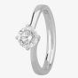 Signature Collection Platinum Certificated Four Claw 1.00ct Diamond Twist Solitaire Ring RI-137(1.00CT PLUS)
