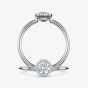 Geoghegan Cannele Platinum & Diamond 0.38Ct Halo Cluster Ring CAN1/P