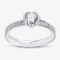 Geoghegan Fission Platinum & Diamond Rubover Solitaire with Diamond Shoulders Ring  FIH1/P