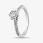  Platinum 0.70ct Brilliant Cut Diamond Shoulder Set Solitaire Ring RI-2412(5.5) M