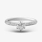  Platinum 0.70ct Brilliant Cut Diamond Shoulder Set Solitaire Ring RI-2412(5.5) M