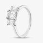 Platinum 1.59ct Emerald Cut Diamond Three Stone Ring RN5326 PLT N