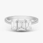 Platinum 1.59ct Emerald Cut Diamond Three Stone Ring RN5326 PLT N