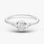 Platinum 0.76ct Oval & Marquise Cut Diamond Shoulder Set Solitare Ring RN5616 PLT